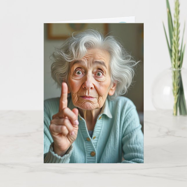 Cartão Wise Old Lady For Birthday (Frente)