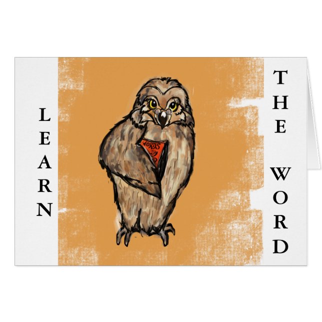 Cartão Wise Owl (Frente Horizontal)