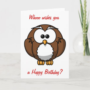 Cartão Wise Owl Birthday