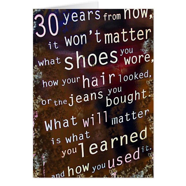 Cartão Wise Quote Sobre Brown (Frente)