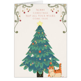 Cartão Wishing you a Very Merry Christmas Card