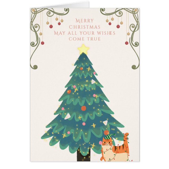 Cartão Wishing you a Very Merry Christmas Card (Frente)