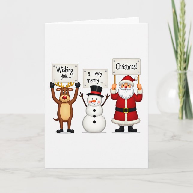 Cartão Wishing You A Very Merry Christmas Card (Frente)