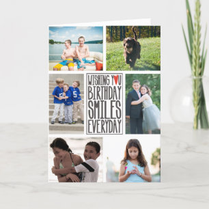 Cartão Wishing you Birthday Smiles Everyday