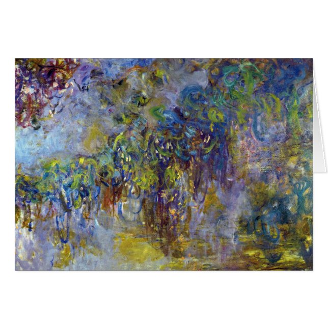 Cartão Wisteria (metade direita) por Claude Monet (Frente Horizontal)