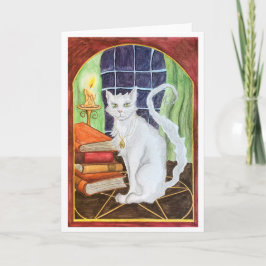 Cartão Witch Cat greeting card