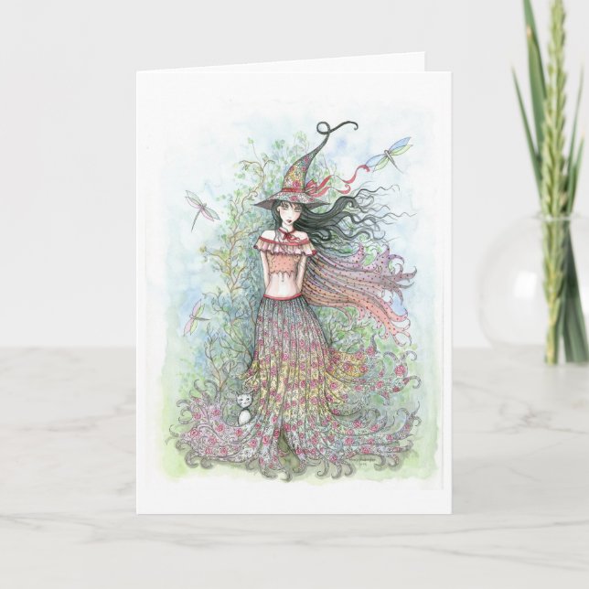 Cartão Witch Dragonfly por Molly Harrison (Frente)