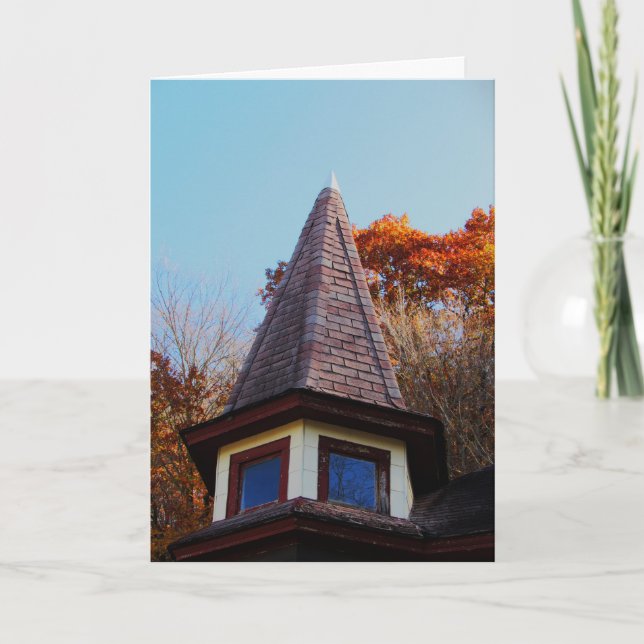 Cartão "Witch Hat Turret Room" Hallowe’en Card (Frente)