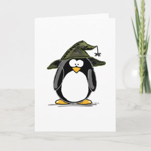 Cartão Witch Penguin