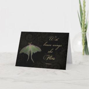 Cartão With Brave Wings She Flies Greeting Card
