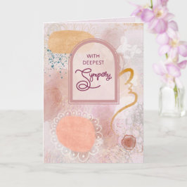 Cartão With Deepest Sympathy Abstract Greeting Card