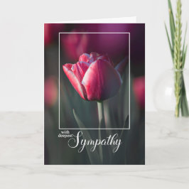 Cartão With Deepest Sympathy Rich Pink Tulip