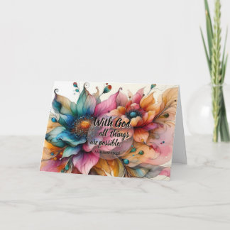 Cartão With God All Things Are Possible Scripture Card