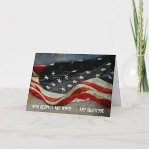 Cartão With Respect, Honor - Thank You Veterans Day Card