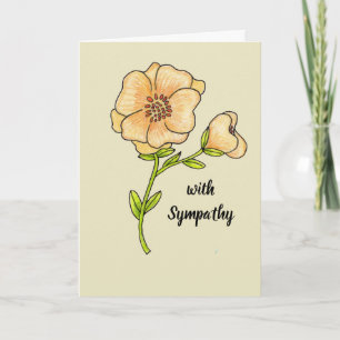 Cartão With Sympathy Note card Yellow