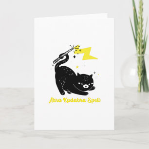 Cartão Wizard black cat - Abra Kadabra Spell