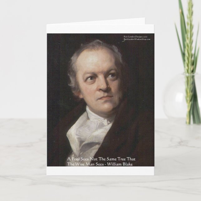 Cartão Wm Blake "Vendo Árvores" - Presentes De Citação De (Frente)