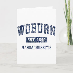 Cartão Woburn Massachusetts Ma Antigo Estabelecido Premiu