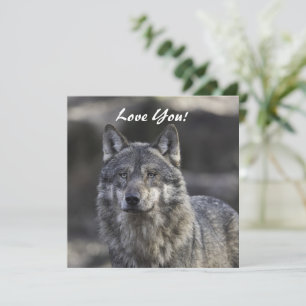 Cartão Wolf Flat Greeting Card
