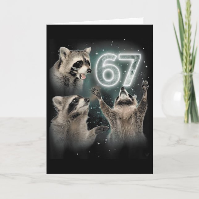 Cartão Wolf Howling At The Moon 67 6 7 Halloween 67 Wolf  (Frente)