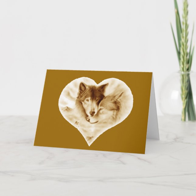 Cartão Wolf Love (Frente)