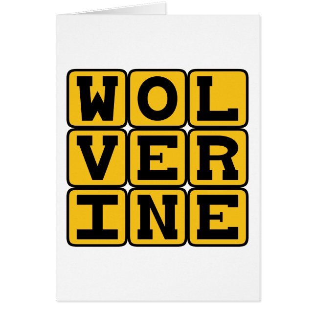 Cartão Wolverine, Mamífero Feroz (Frente)