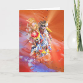 Cartão WOLVES DE DANÇAMENTO Nativo Americano