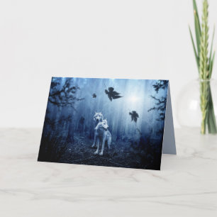 Cartão wolves in the woods greeting card