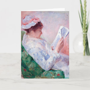 Cartão Woman Reading, Mary Cassatt