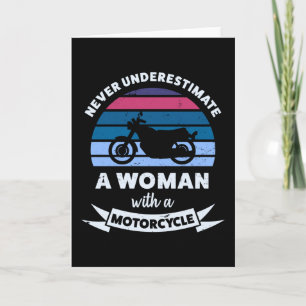 Cartão Woman with a Motorcycle Funny Mom Gift