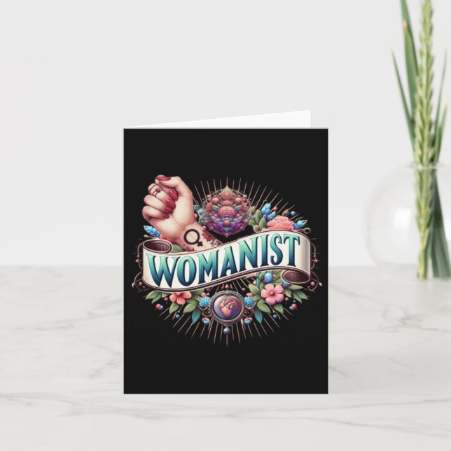Cartão Womanist Sticker (Frente)