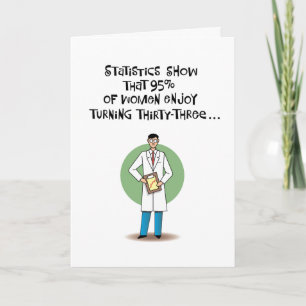 Cartão Women Enjoy Turning 33 Birthday