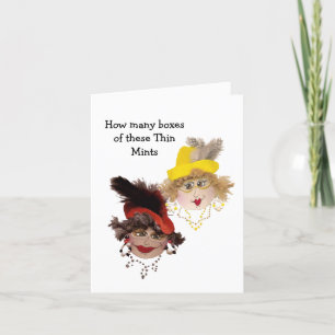 Cartão Women with their Thin Mint Cookie Humor