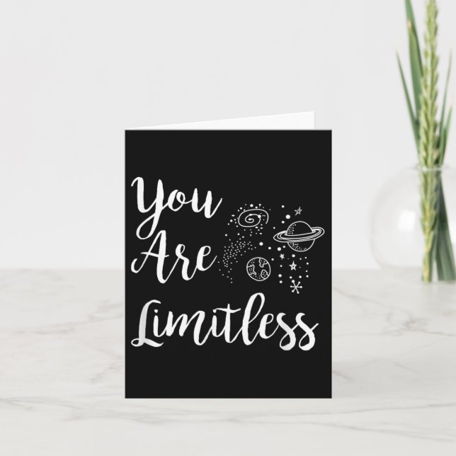 Cartão Women You Are Limitless Amazing Motivational  (Frente)