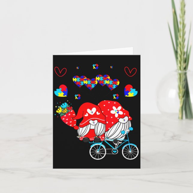 Cartão Womens Accept Understand Love Autism Awareness Gno (Frente)