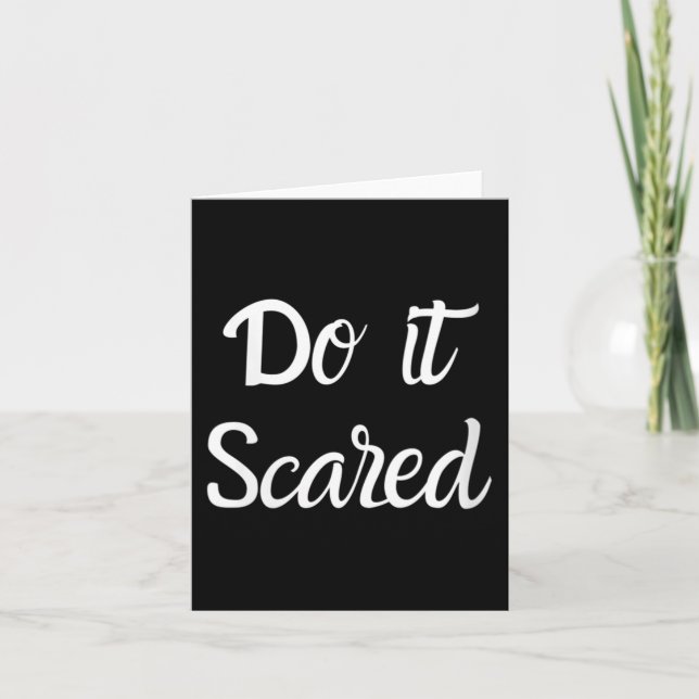 Cartão Womens Do It Ed Insres Courage Motivational V-neck (Frente)