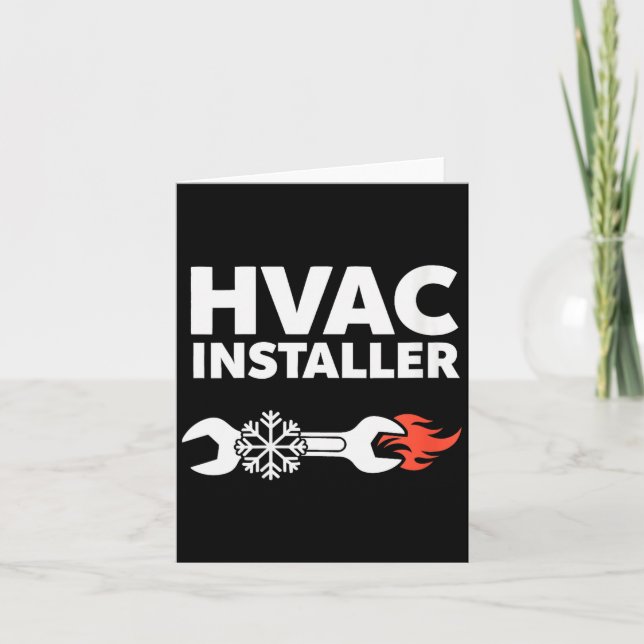 Cartão Womens Hvac Installer Funny Hvac Tech Technician F (Frente)