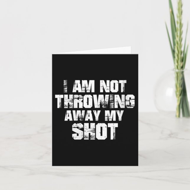 Cartão Womens I Am Not Throwing Away My Sho Motivational  (Frente)