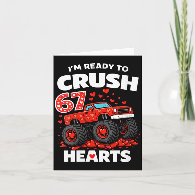 Cartão Women's I'm Ready To Crush 67 Hearts Truck Valenti (Frente)