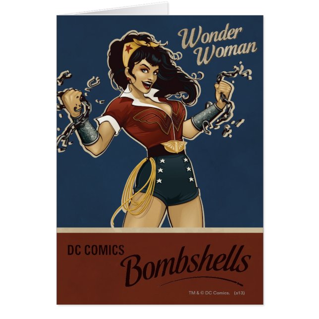 Cartão Wonder Woman Bombshell (Frente)