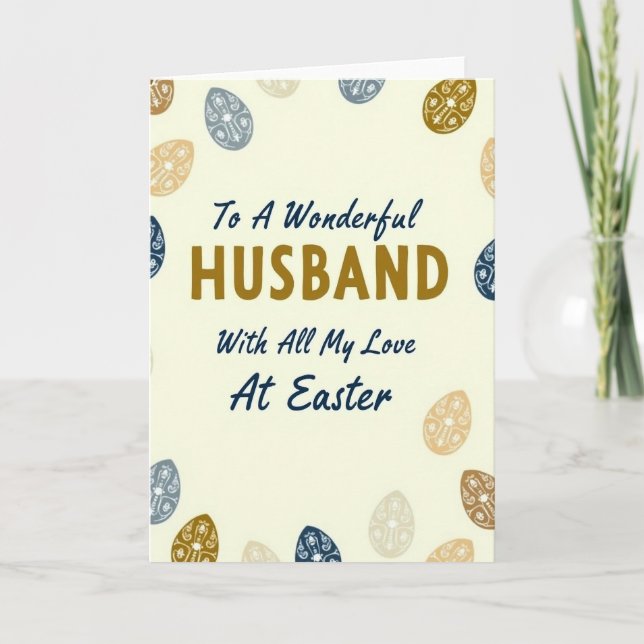 Cartão Wonderful Husband Easter Card (Frente)