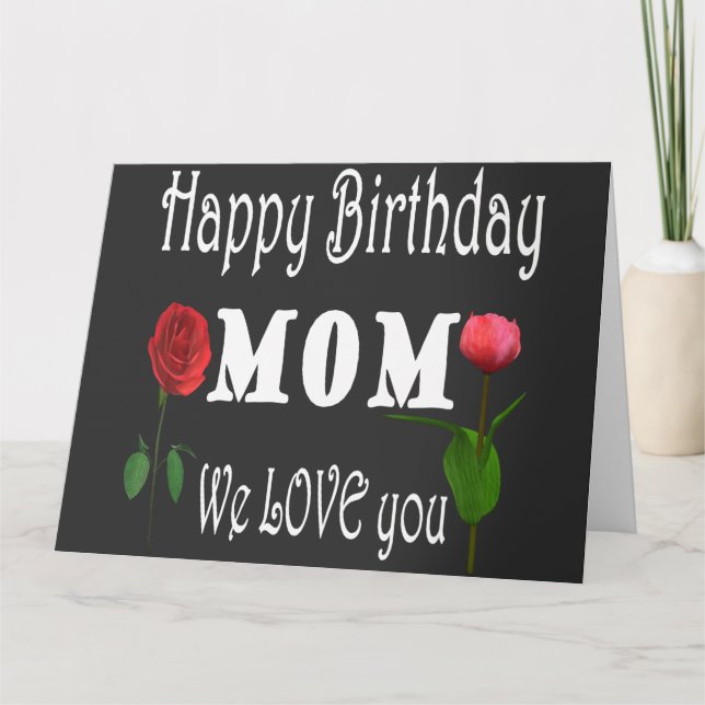 Cartão Wonderful Mom Birthday with cute Flower Design (Frente)