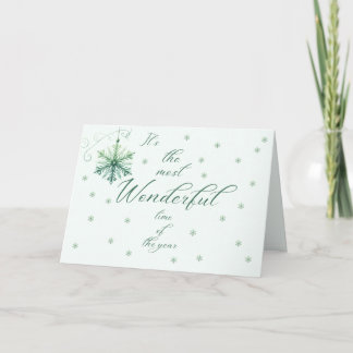 Cartão Wonderful Snowflake Christmas Card