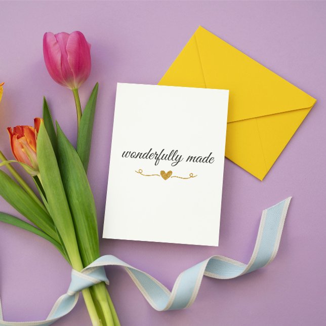 Cartão Wonderfully Made – Christian Valentine’s Day Card  (Criador carregado)