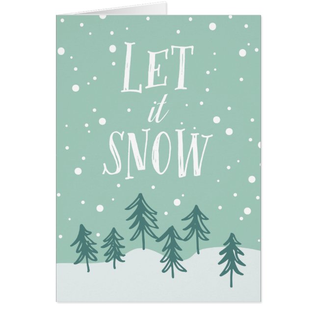 Cartão Wonderland de inverno Deixe-o nevar | Feriado dobr (Frente)