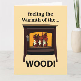 Cartão Wood Burner Stove Firewood Warm