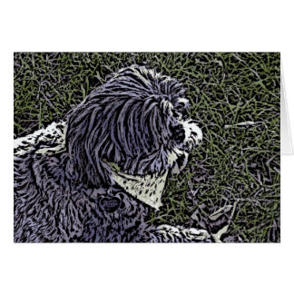Cartão woodcut do yumyum