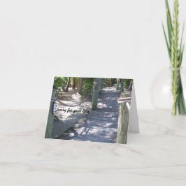 Cartão Wooden walkway on a Sympathy Card