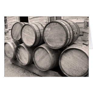 Cartão Wooden Whiskey Barrels