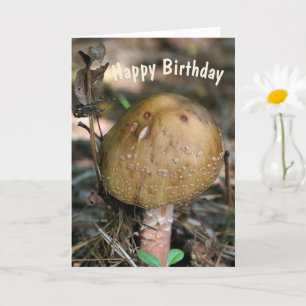 Cartão Woodland Mushroom Nature Birthday